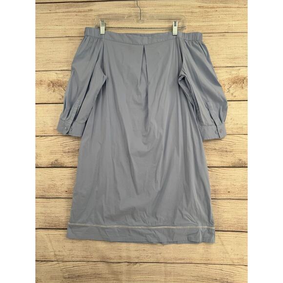 Theory Zizinna T Mini Dress Women's Size 10 Light Blue 3/4 Sleeve - Picture 2 of 12